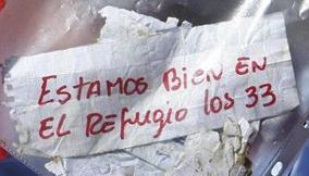 Mineros atrapados en Chile envían carta