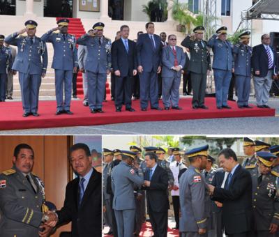 Presidente Fernández visita Palacio de la PN